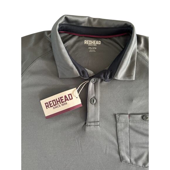 NWT RedHead Pro Series 2XL Performance Work Polo – Beetle Green - Picture 4 of 9